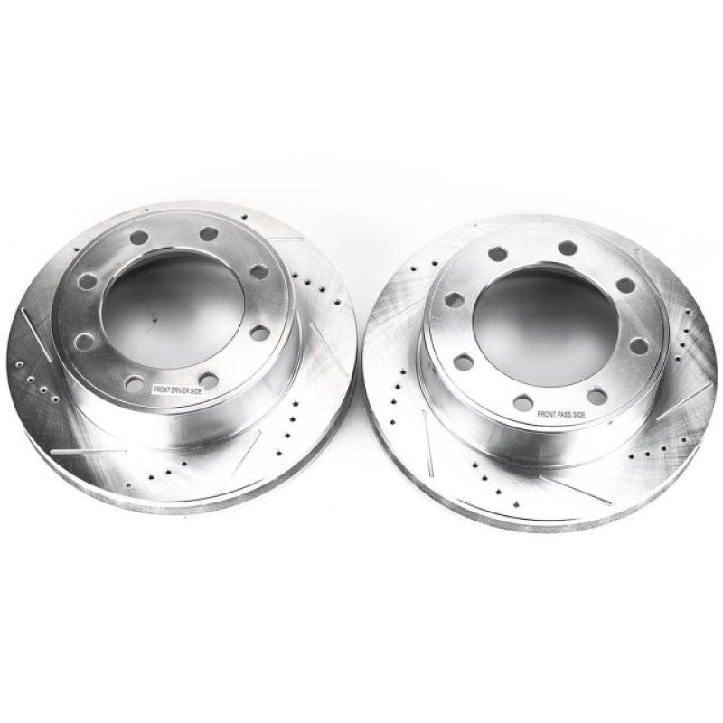 Power Stop 00-05 Ford Excursion Front Evolution Drilled & Slotted Rotors - Pair-PowerStop-PSBAR8580XPR