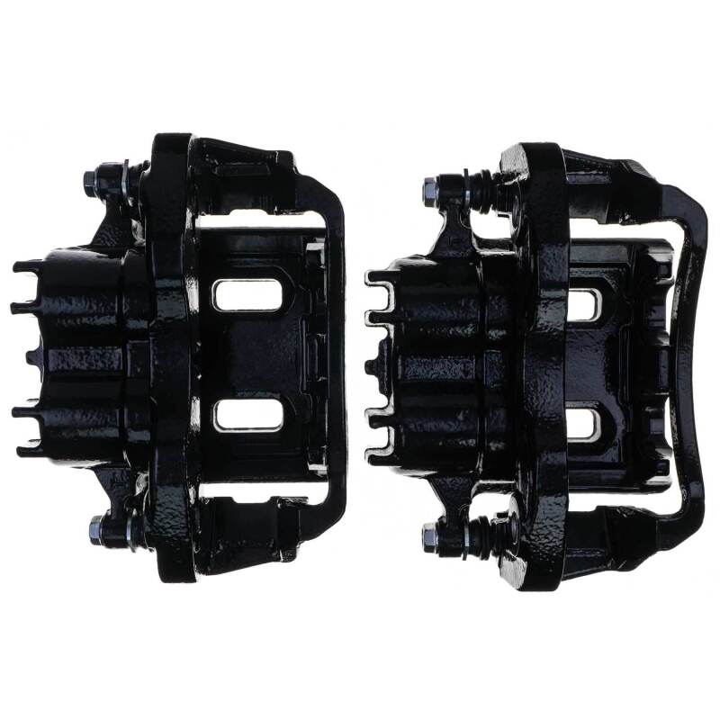 Power Stop 00-05 Ford Excursion Rear Black Caliper - Pair w/Bracket-PowerStop-PSBS4752BLK