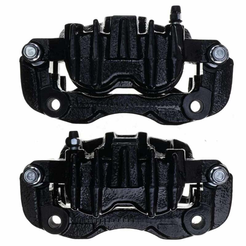 Power Stop 00-05 Ford Excursion Rear Black Caliper - Pair w/Bracket-PowerStop-PSBS4752BLK