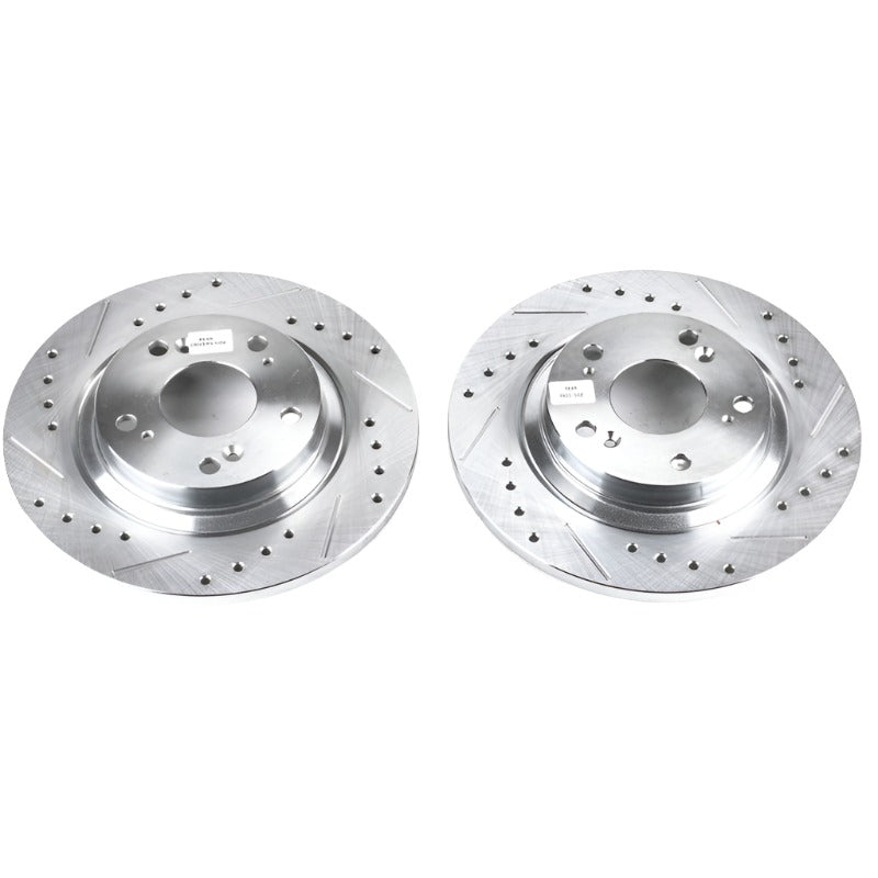 Power Stop 00-09 Honda S2000 Rear Evolution Drilled & Slotted Rotors - Pair-PowerStop-PSBJBR928XPR