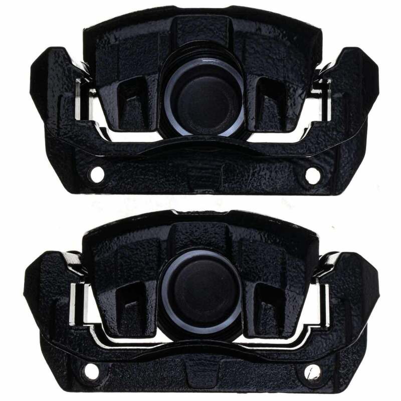 Power Stop 01-03 Acura CL Front Black Caliper - Pair w/Bracket-PowerStop-PSBS2584BLK