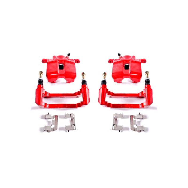 Power Stop 01-03 Acura CL Front Red Calipers w/Brackets - Pair-PowerStop-PSBS2584
