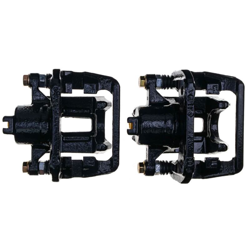 Power Stop 01-03 Acura CL Rear Black Caliper - Pair w/Bracket-PowerStop-PSBS2588BLK