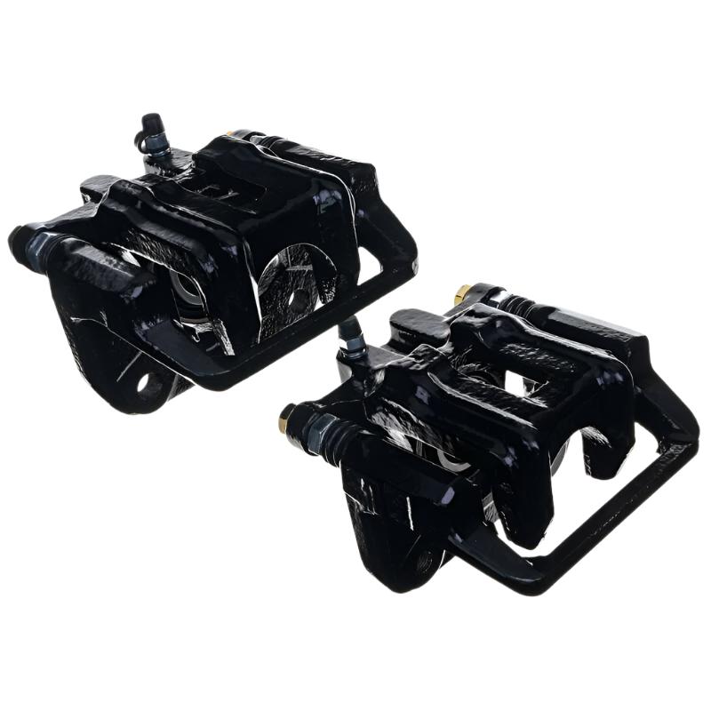 Power Stop 01-03 Acura CL Rear Black Caliper - Pair w/Bracket-PowerStop-PSBS2588BLK