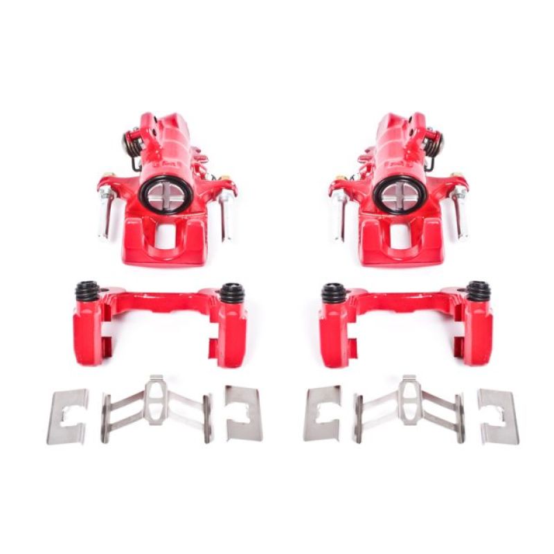 Power Stop 01-05 Acura EL Rear Red Calipers w/Brackets - Pair-PowerStop-PSBS2678