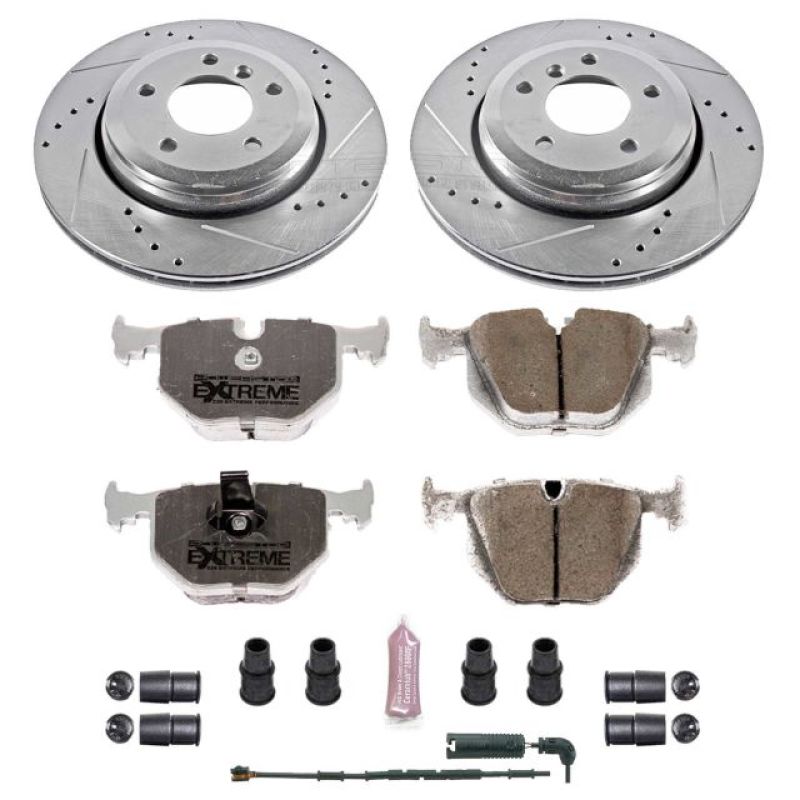 Power Stop 01-06 BMW 330Ci Rear Z26 Street Warrior Brake Kit-PowerStop-PSBK5729-26