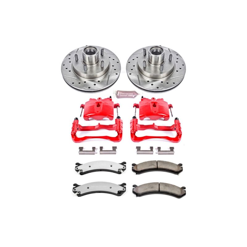 Power Stop 02-04 Chevrolet Avalanche 2500 Front Z36 Truck & Tow Brake Kit w/Calipers-PowerStop-PSBKC2071-36