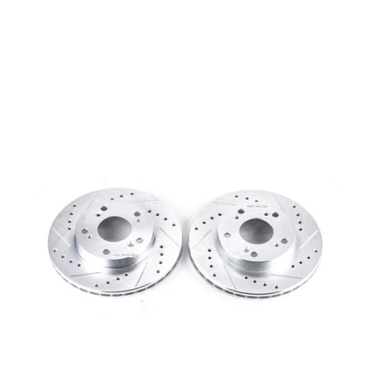 Power Stop 02-06 Acura RSX Front Evolution Drilled & Slotted Rotors - Pair-PowerStop-PSBJBR962XPR