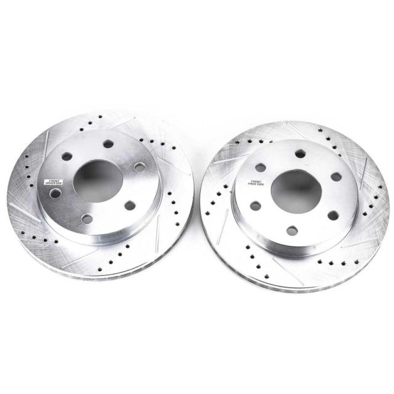Power Stop 02-06 Cadillac Escalade Front Evolution Drilled & Slotted Rotors - Pair-PowerStop-PSBAR8640XPR