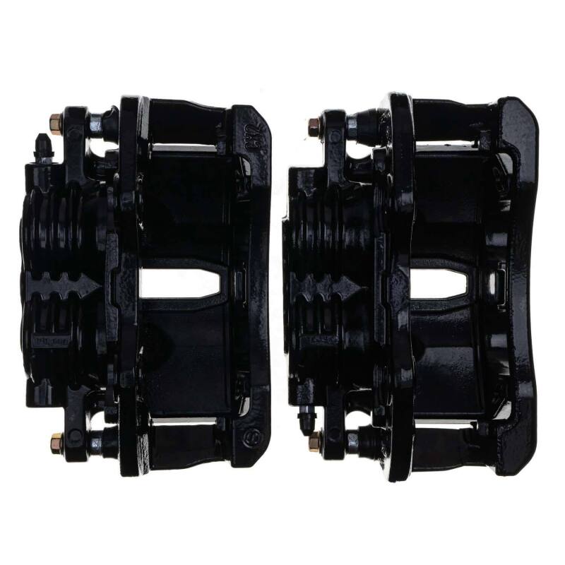 Power Stop 02-06 Cadillac Escalade Rear Black Caliper - Pair w/Bracket-PowerStop-PSBS4764BLK
