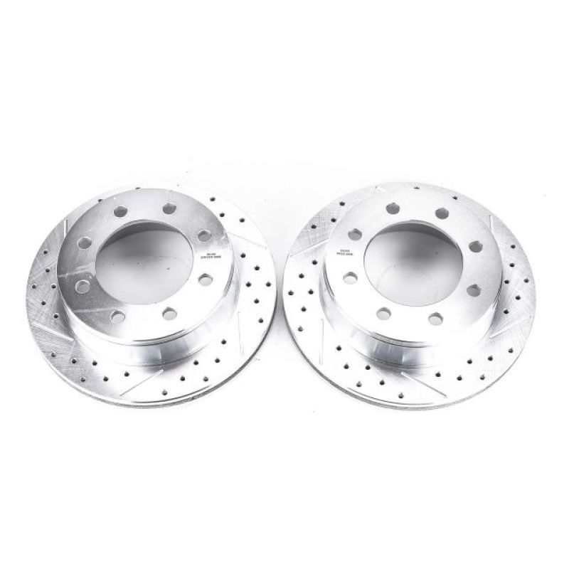 Power Stop 02-06 Chevrolet Avalanche 2500 Rear Evolution Drilled & Slotted Rotors - Pair-PowerStop-PSBAR8644XPR