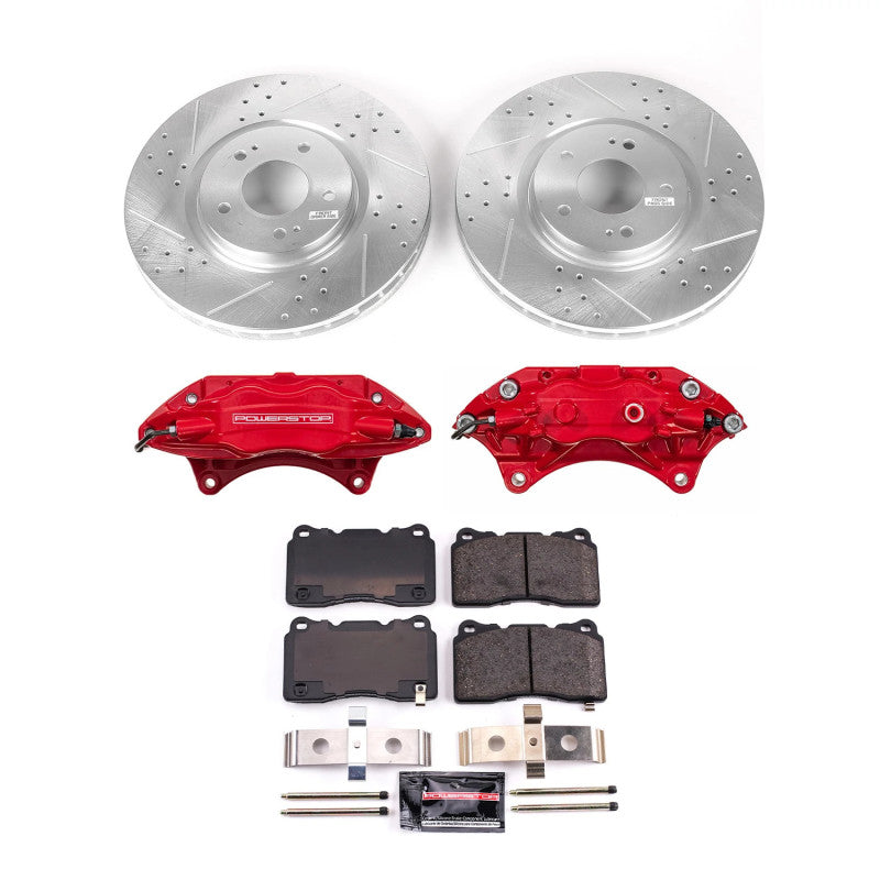 Power Stop 03-06 Mitsubishi Lancer Front Z23 Evolution Kit w/Calipers-PowerStop-PSBKC107