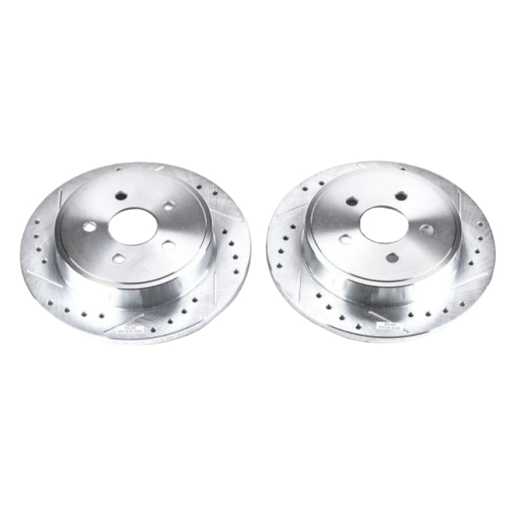 Power Stop 03-07 Chrysler PT Cruiser Rear Evolution Drilled & Slotted Rotors - Pair-PowerStop-PSBAR8353XPR