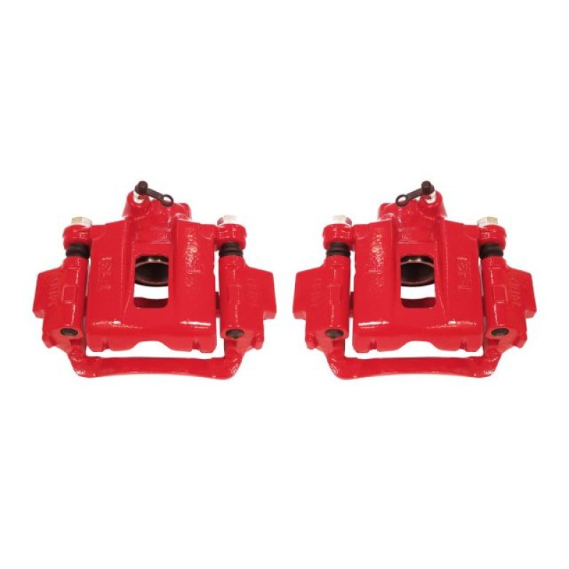 Power Stop 03-09 Toyota 4Runner Rear Red Calipers w/Brackets - Pair-PowerStop-PSBS2726