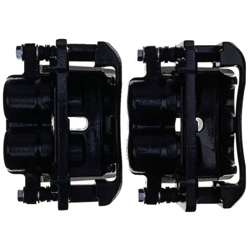 Power Stop 04-05 Ford F-150 Front Black Caliper - Pair w/Bracket-PowerStop-PSBS4860BLK