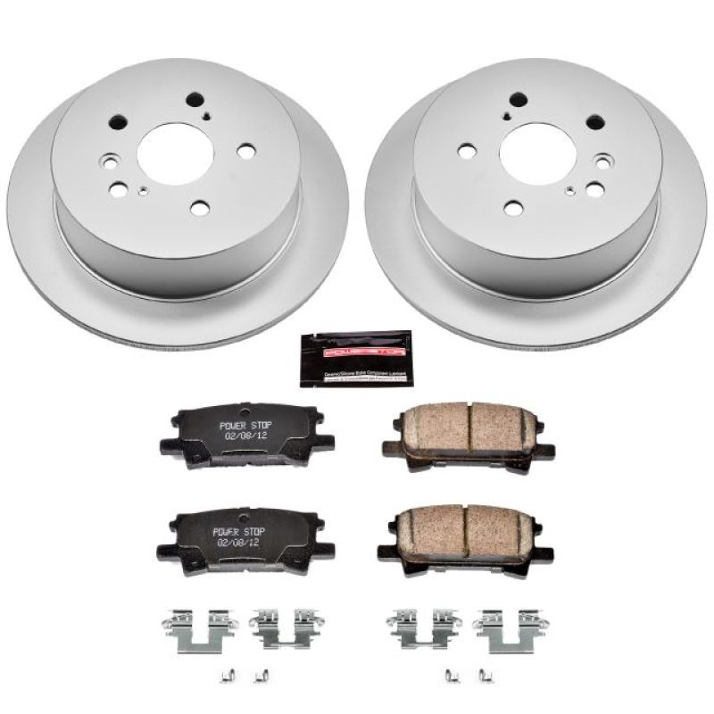 Power Stop 04-06 Lexus RX330 Rear Z17 Evolution Geomet Coated Brake Kit - Black Ops Auto Works