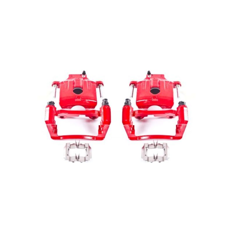 Power Stop 04-07 Buick Rainier Rear Red Calipers w/Brackets - Pair-PowerStop-PSBS4804