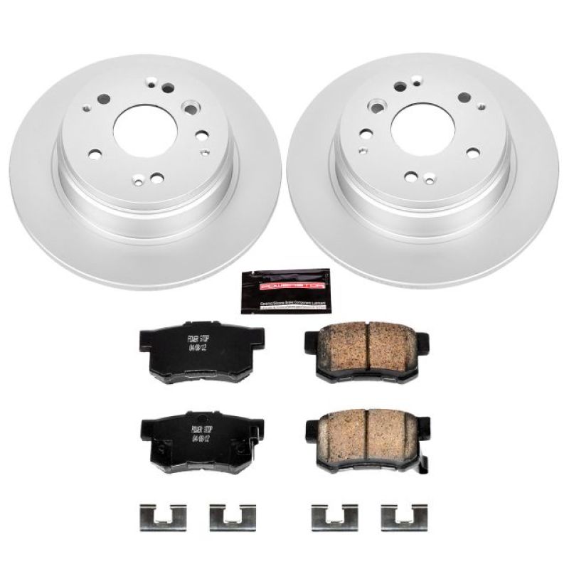 Power Stop 04-08 Acura TL Rear Z17 Evolution Geomet Coated Brake Kit-PowerStop-PSBCRK5399