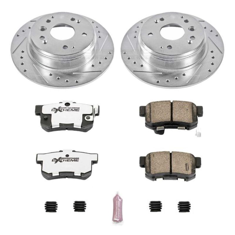 Power Stop 04-08 Acura TL Rear Z26 Street Warrior Brake Kit-PowerStop-PSBK5399-26
