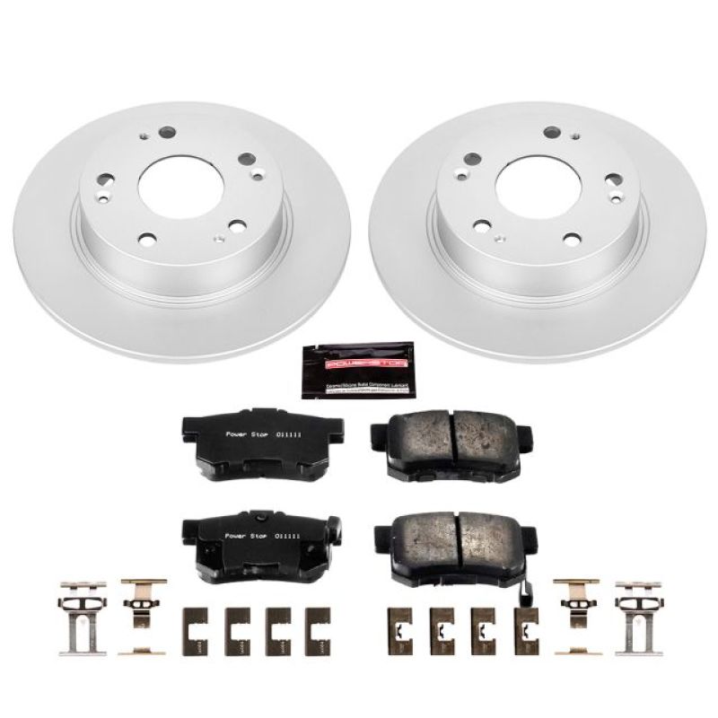 Power Stop 04-08 Acura TSX Rear Z17 Evolution Geomet Coated Brake Kit-PowerStop-PSBCRK2391