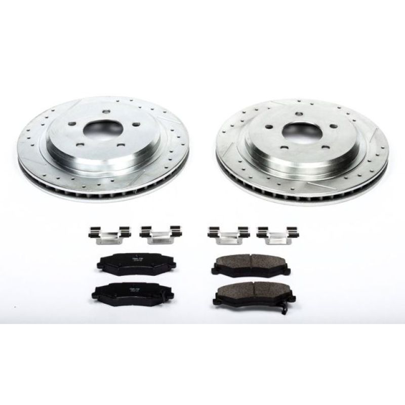 Power Stop 04-09 Cadillac XLR Rear Z23 Evolution Sport Brake Kit-PowerStop-PSBK1563
