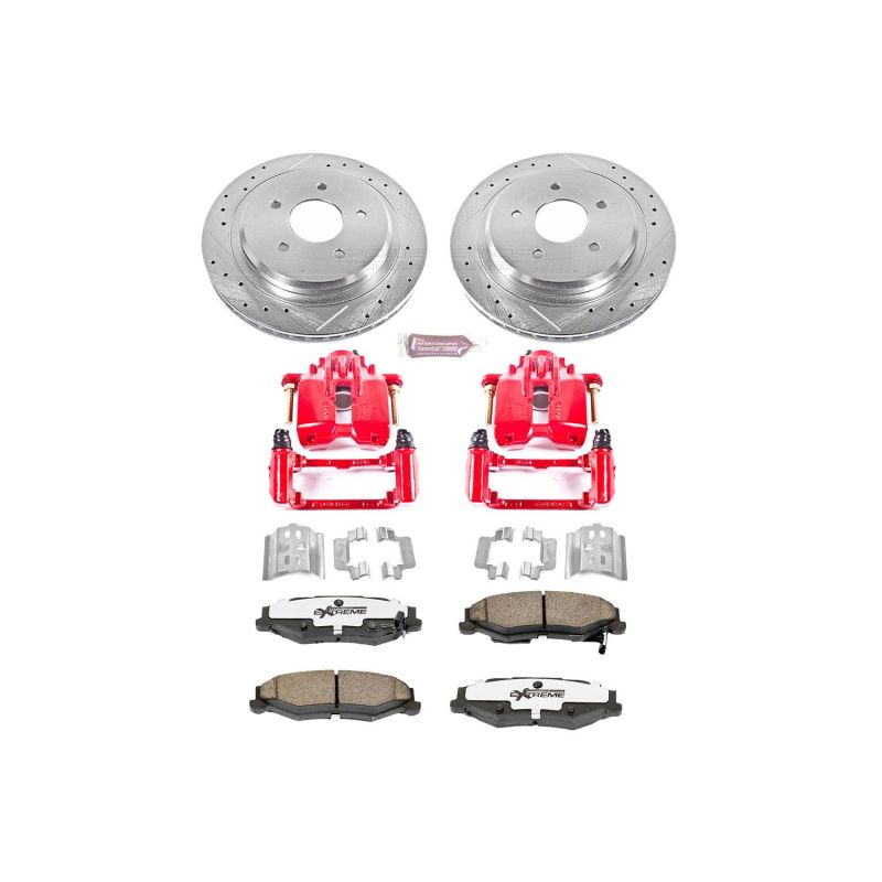 Power Stop 04-09 Cadillac XLR Rear Z26 Street Warrior Brake Kit w/Calipers-PowerStop-PSBKC1563-26