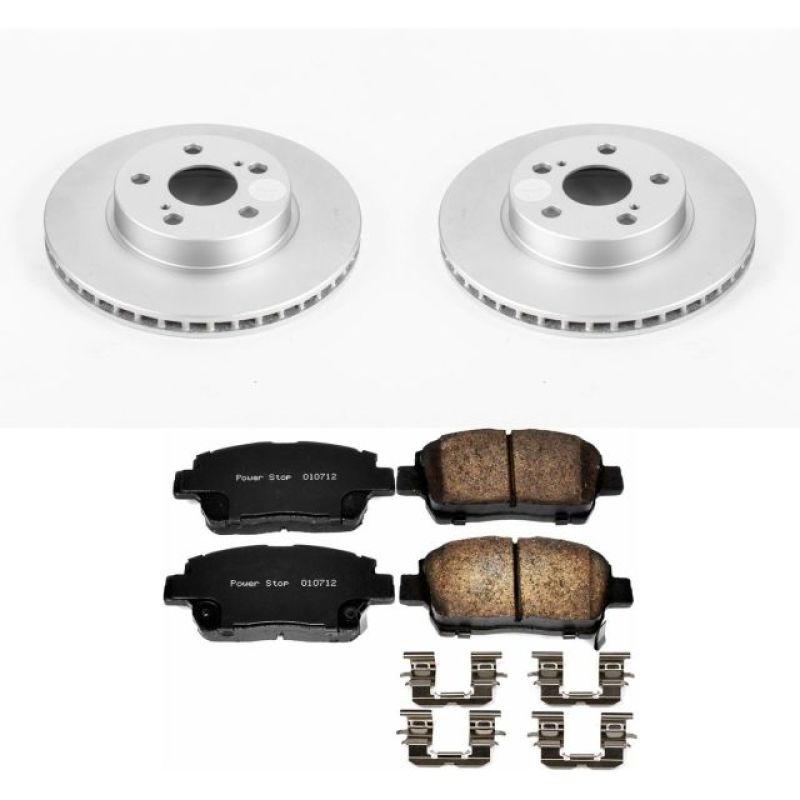 Power Stop 04-09 Toyota Prius Front Z17 Evolution Geomet Coated Brake Kit-PowerStop-PSBCRK5219