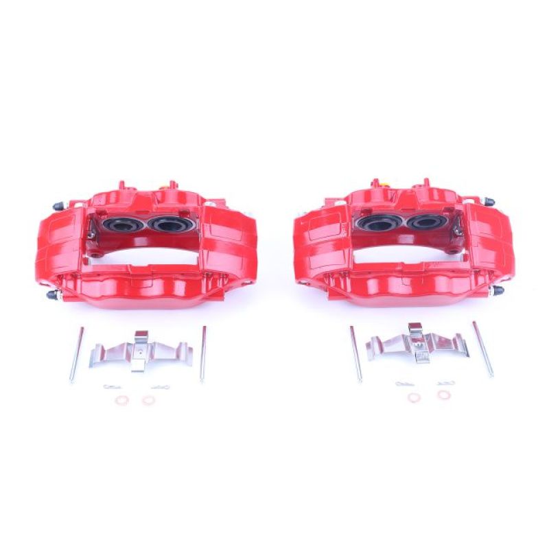 Power Stop 04-14 Subaru Impreza Front Red Calipers w/o Brackets - Pair-PowerStop-PSBS3698