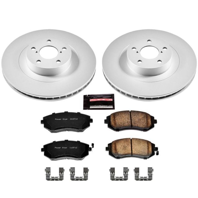 Power Stop 05-06 Saab 9-2X Front Z17 Evolution Geomet Coated Brake Kit-PowerStop-PSBCRK2373