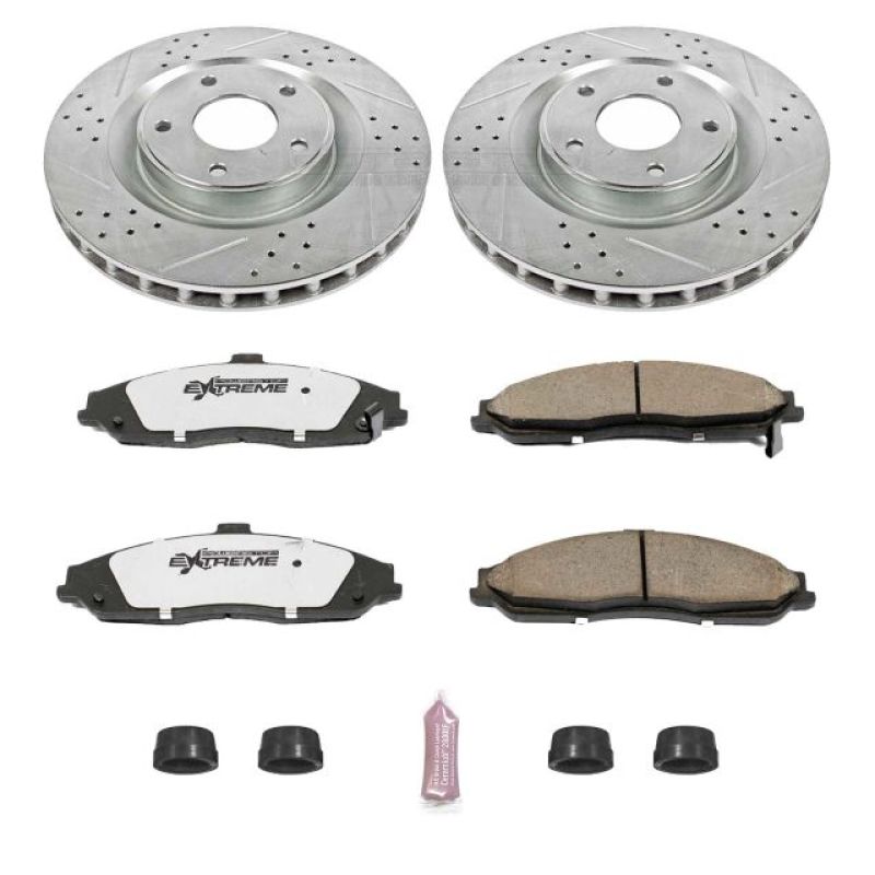 Power Stop 05-07 Cadillac XLR Front Z26 Street Warrior Brake Kit-PowerStop-PSBK1417-26