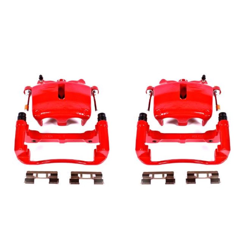 Power Stop 05-08 Ford F-150 Front Red Calipers w/Brackets - Pair-PowerStop-PSBS4974