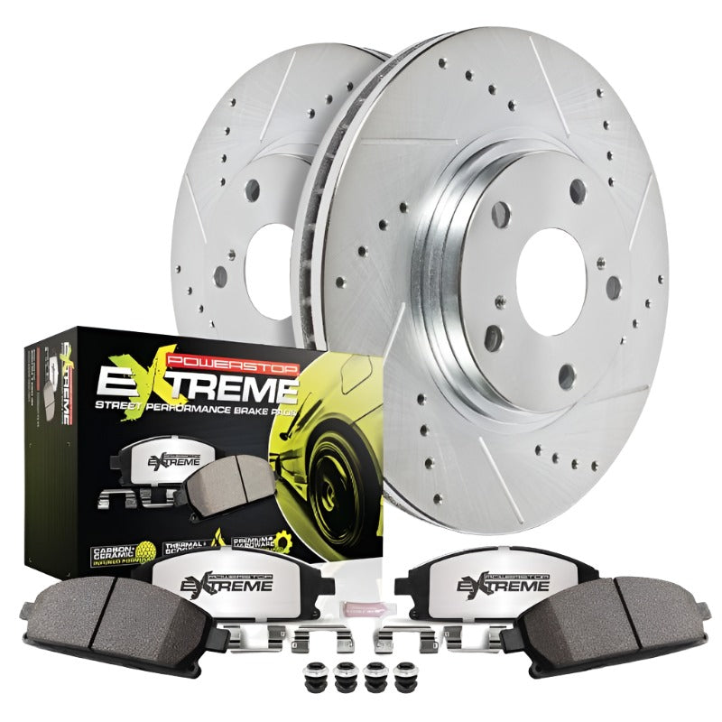 Power Stop 05-10 Chrysler 300 Rear Z26 Street Warrior Brake Kit-PowerStop-PSBK4583-26