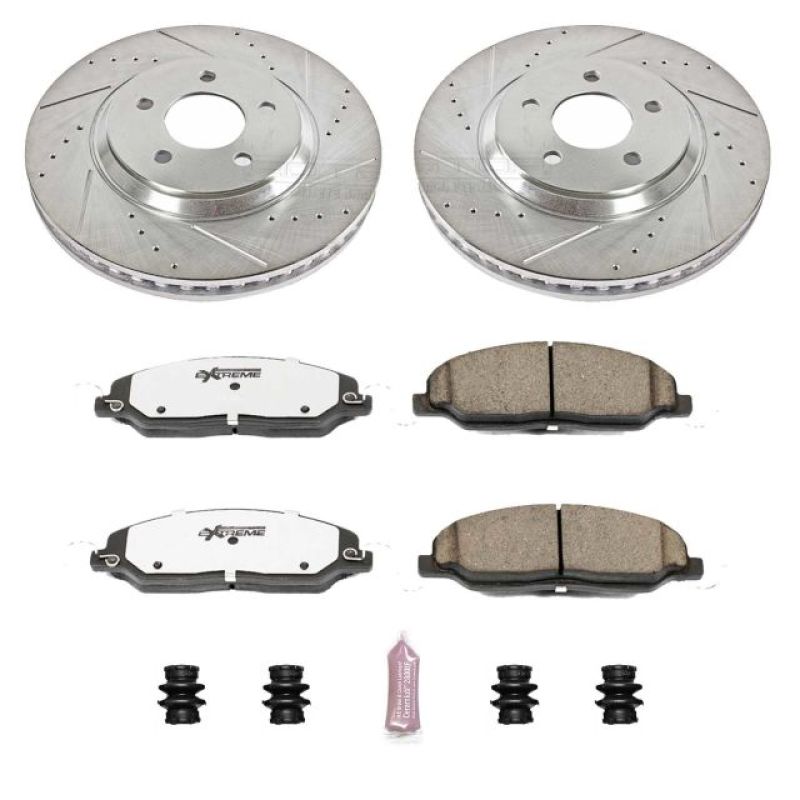 Power Stop 05-10 Ford Mustang Front Z26 Street Warrior Brake Kit-PowerStop-PSBK1380-26