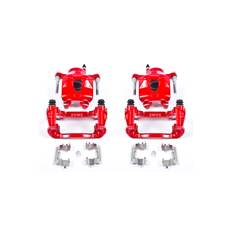 Power Stop 05-10 Scion tC Front Red Calipers w/Brackets - Pair-PowerStop-PSBS2580A