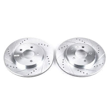 Load image into Gallery viewer, Power Stop 05-14 Ford Mustang Rear Evolution Drilled &amp; Slotted Rotors - Pair-PowerStop-PSBAR8174XPR