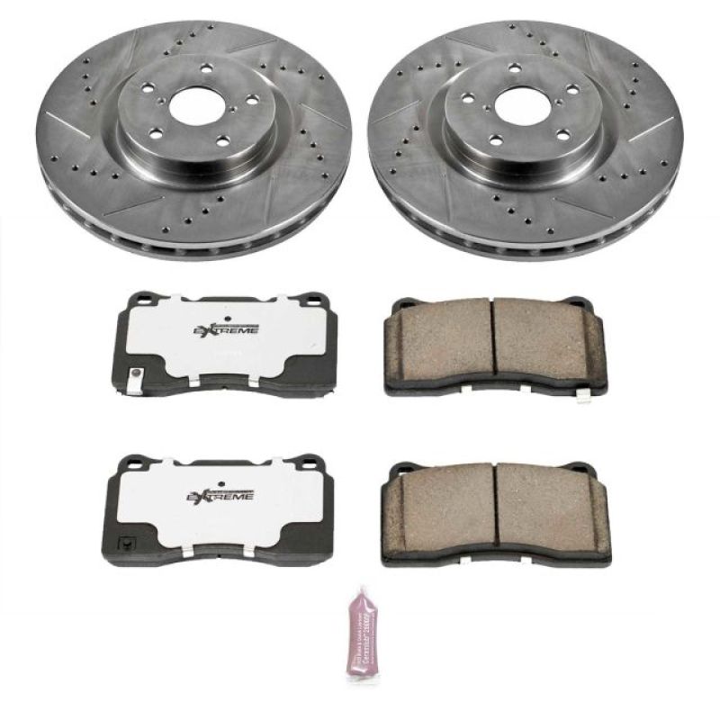 Power Stop 05-14 Subaru Impreza Front Z26 Street Warrior Brake Kit-PowerStop-PSBK131-26