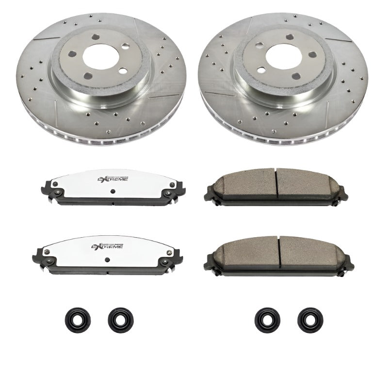 Power Stop 05-19 Chrysler 300 Front Z26 Street Warrior Brake Kit - Black Ops Auto Works