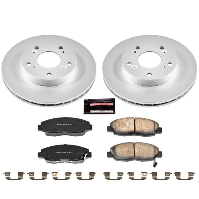 Power Stop 06-11 Honda Civic Front Z17 Evolution Geomet Coated Brake Kit - Black Ops Auto Works