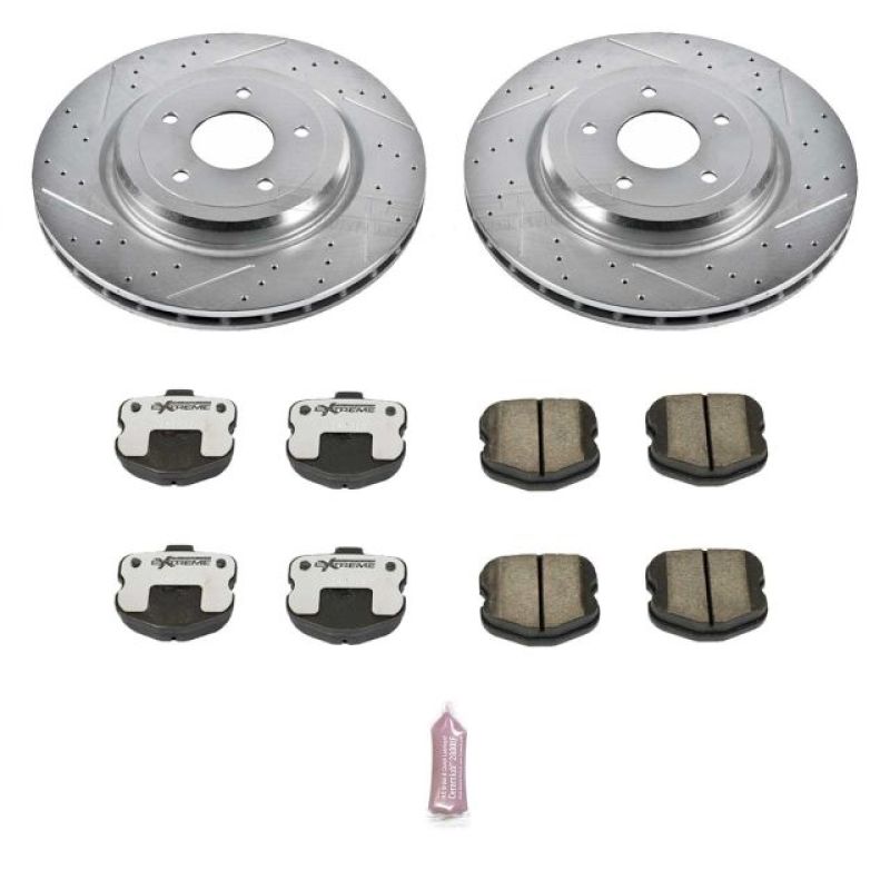 Power Stop 06-13 Chevrolet Corvette Rear Z26 Street Warrior Brake Kit-PowerStop-PSBK1446-26