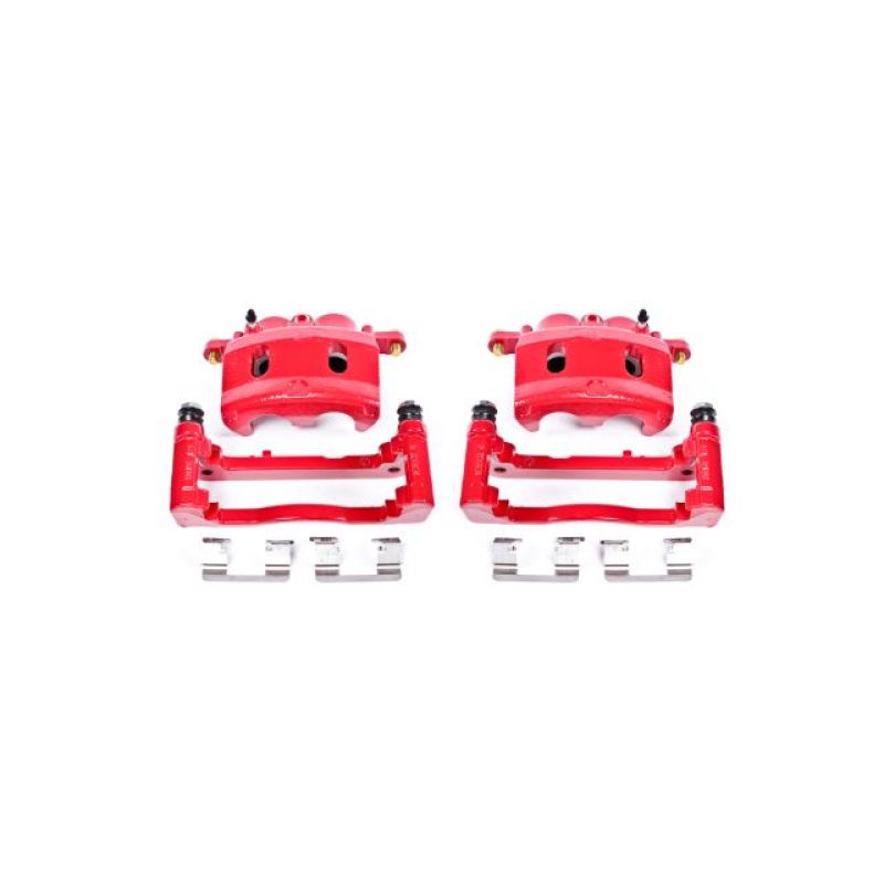 Power Stop 07-08 Cadillac Escalade Front Red Calipers w/Brackets - Pair-PowerStop-PSBS4918