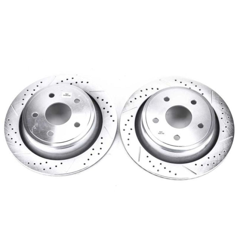 Power Stop 07-09 Chrysler Aspen Rear Evolution Drilled & Slotted Rotors - Pair-PowerStop-PSBAR8752XPR