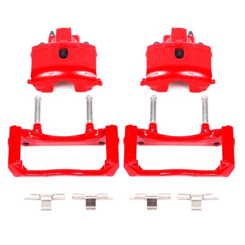 Power Stop 07-09 Chrysler Aspen Rear Red Calipers w/Brackets - Pair-PowerStop-PSBS4836
