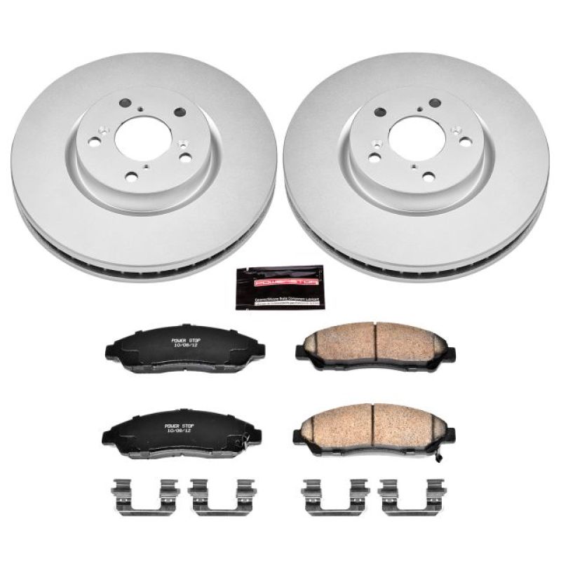Power Stop 07-13 Acura MDX Front Z17 Evolution Geomet Coated Brake Kit-PowerStop-PSBCRK5370