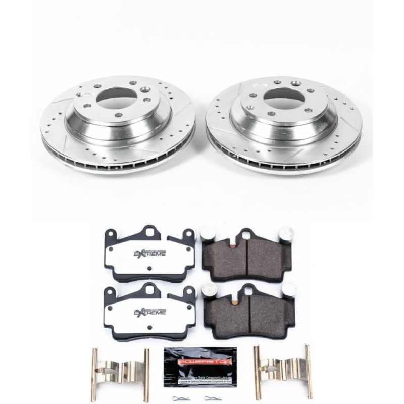 Power Stop 07-15 Audi Q7 Rear Z26 Street Warrior Brake Kit-PowerStop-PSBK5312-26