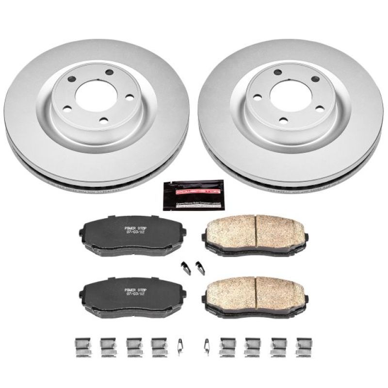 Power Stop 07-15 Ford Edge Front Z17 Evolution Geomet Coated Brake Kit-PowerStop-PSBCRK3057