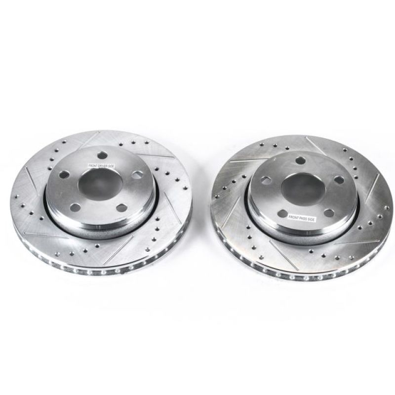 Power Stop 07-17 Jeep Wrangler Front Evolution Drilled & Slotted Rotors - Pair-PowerStop-PSBAR8780XPR
