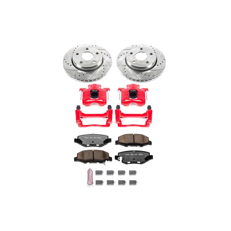 Power Stop 07-17 Jeep Wrangler Front Z36 Truck & Tow Brake Kit w/Calipers-PowerStop-PSBKC3097-36