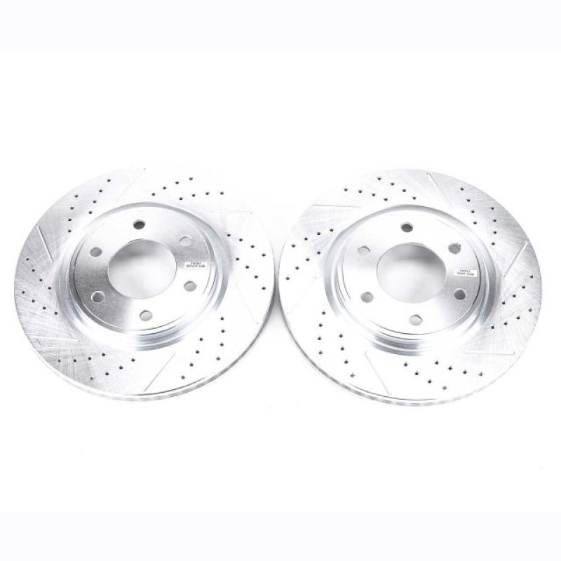 Power Stop 08-10 Infiniti QX56 Front Evolution Drilled & Slotted Rotors - Pair-PowerStop-PSBJBR1199XPR