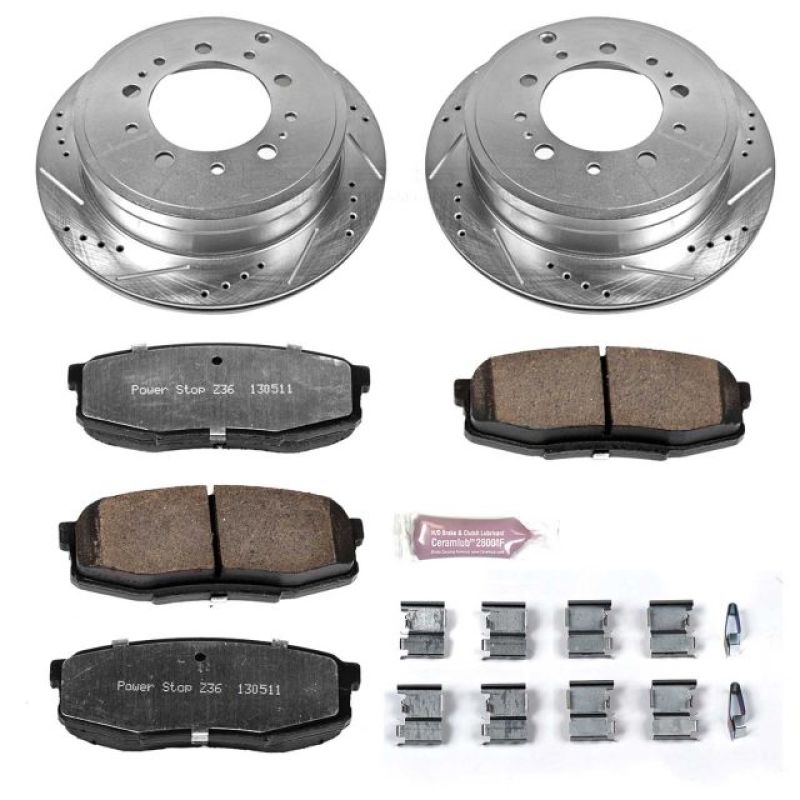 Power Stop 08-11 Lexus LX570 Rear Z36 Truck & Tow Brake Kit-PowerStop-PSBK3073-36