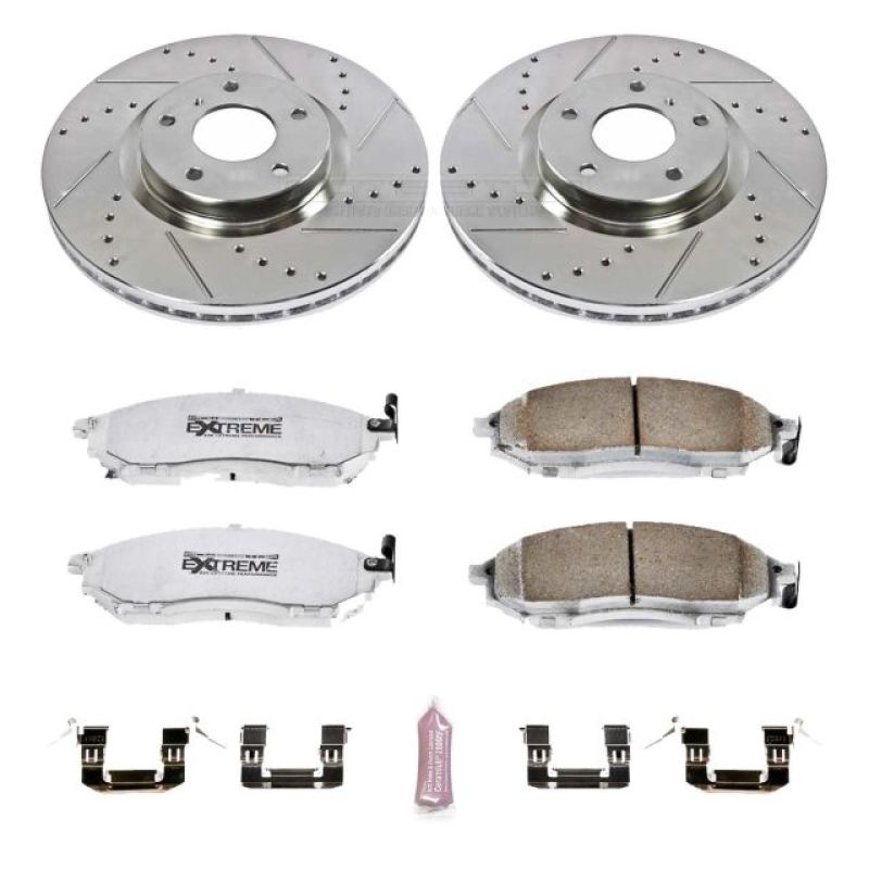 Power Stop 08-12 Infiniti EX35 Front Z26 Street Warrior Brake Kit - Black Ops Auto Works